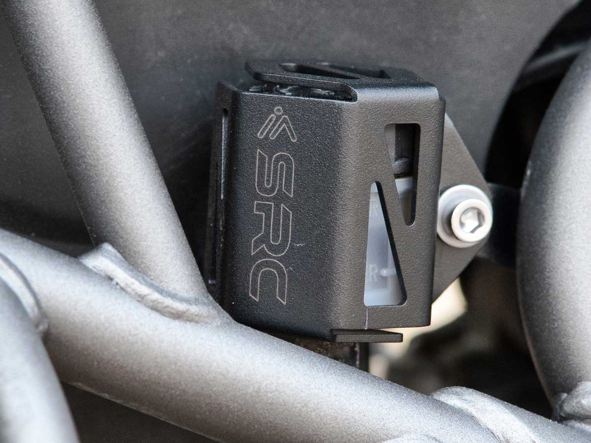 SRCMOTO tiger800 Upgrades brake fluid reservoir guard