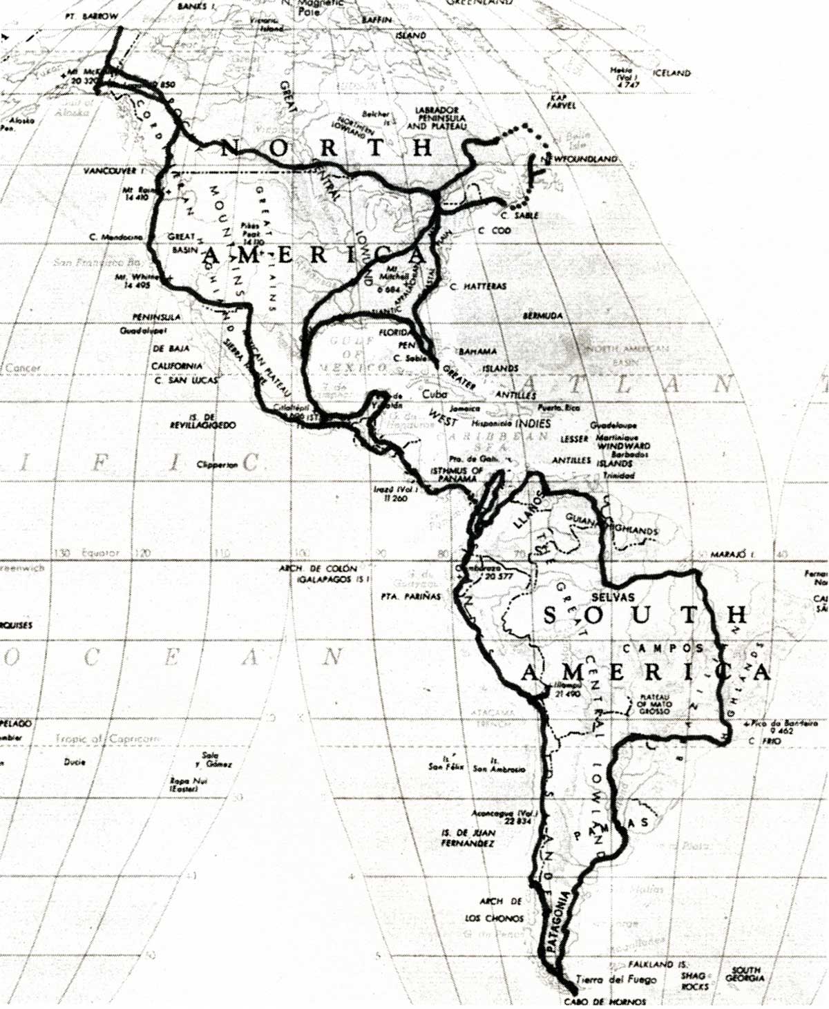 8 round the americas on a motorcycle map