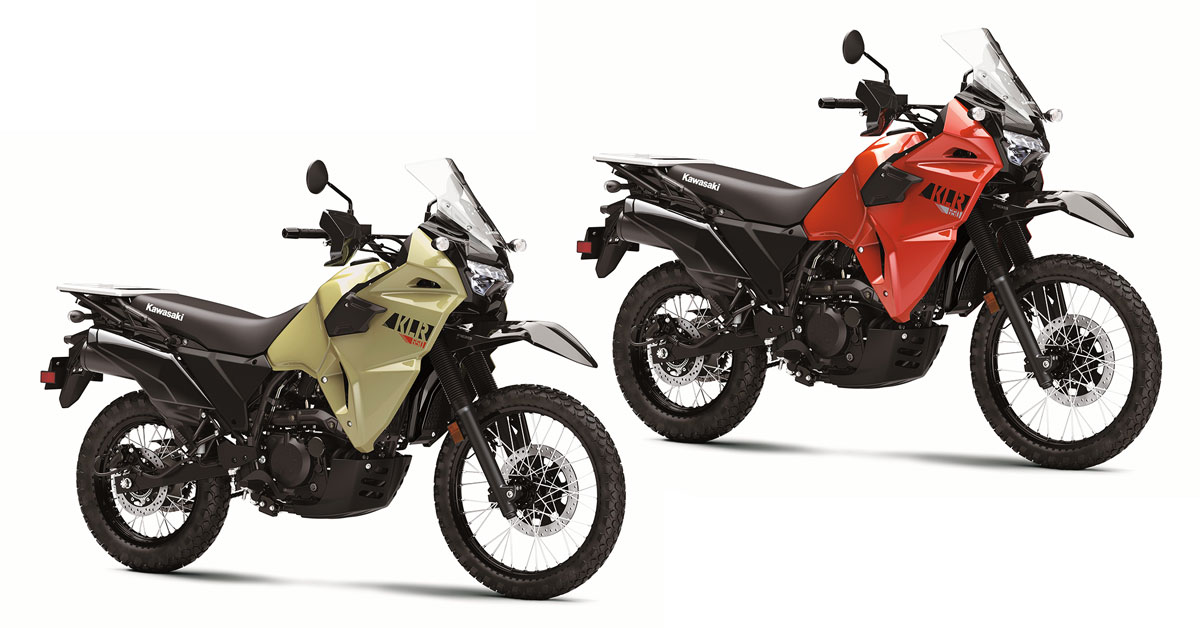2022 KLR650 Kawasaki Tan Orange