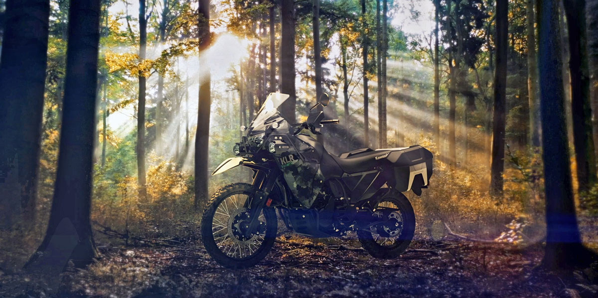 2022 KLR650 Kawasaki auxlight