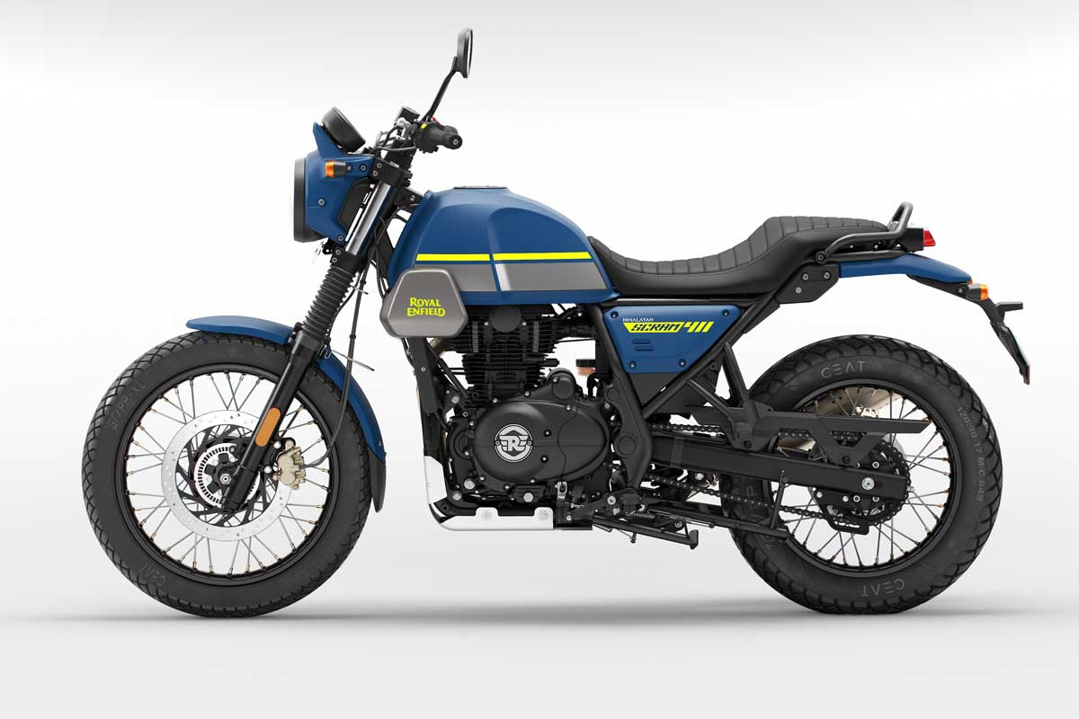 Royal Enfield Scram 411 ArrivesNA blu