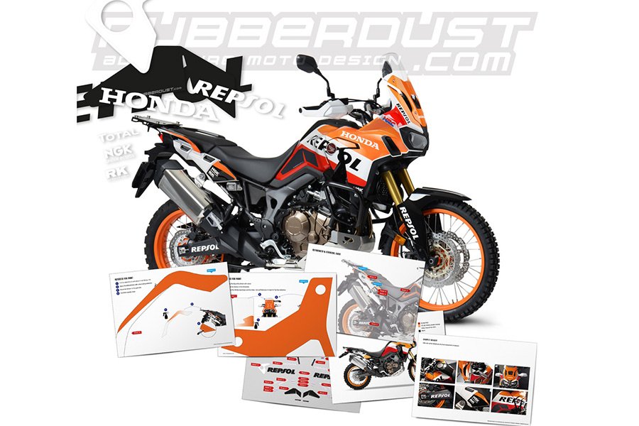 RubberDust Africa Twin Graphics 4