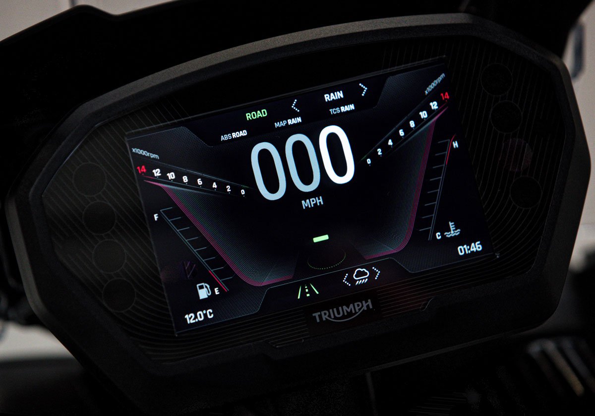 Triumph Tiger 850 Sport Dash Modes