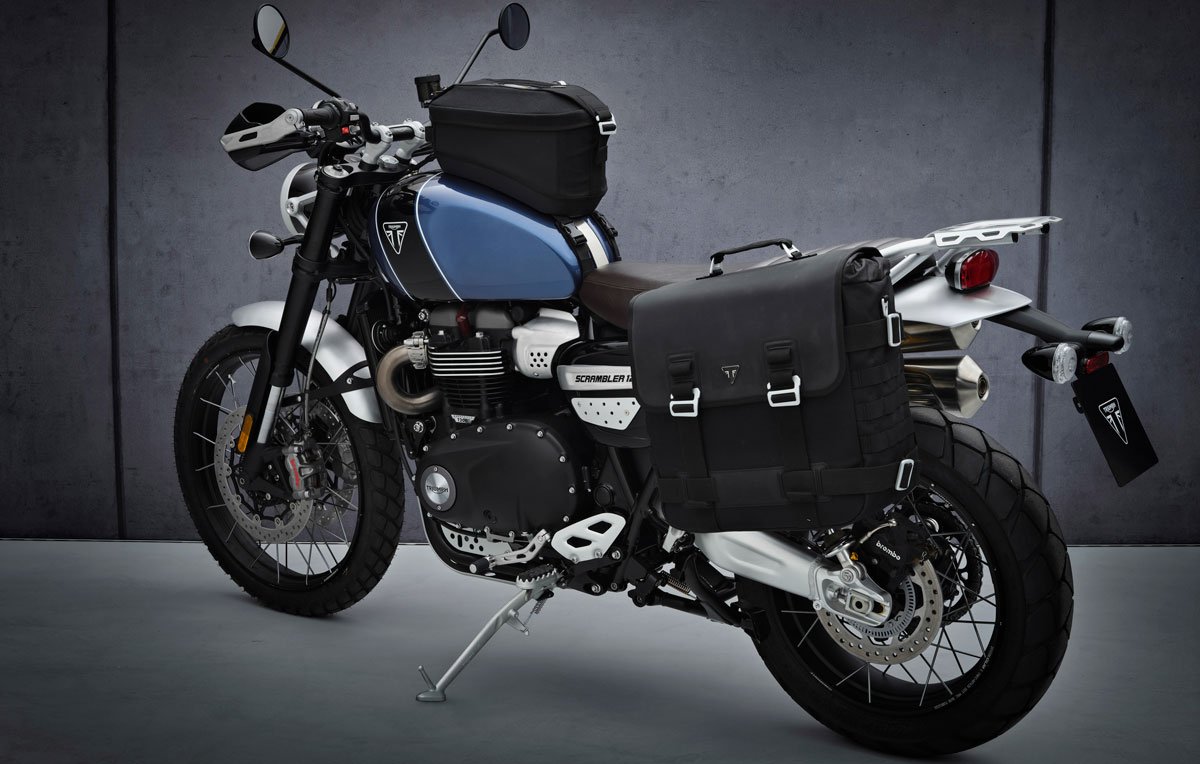2022 Triumph Scrambler 1200XC blue accessories