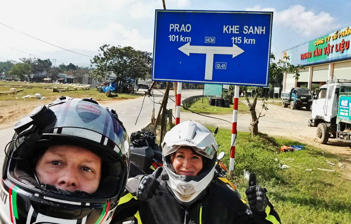 Charlie Dont Wheelie Vietnam Ride Report Sign