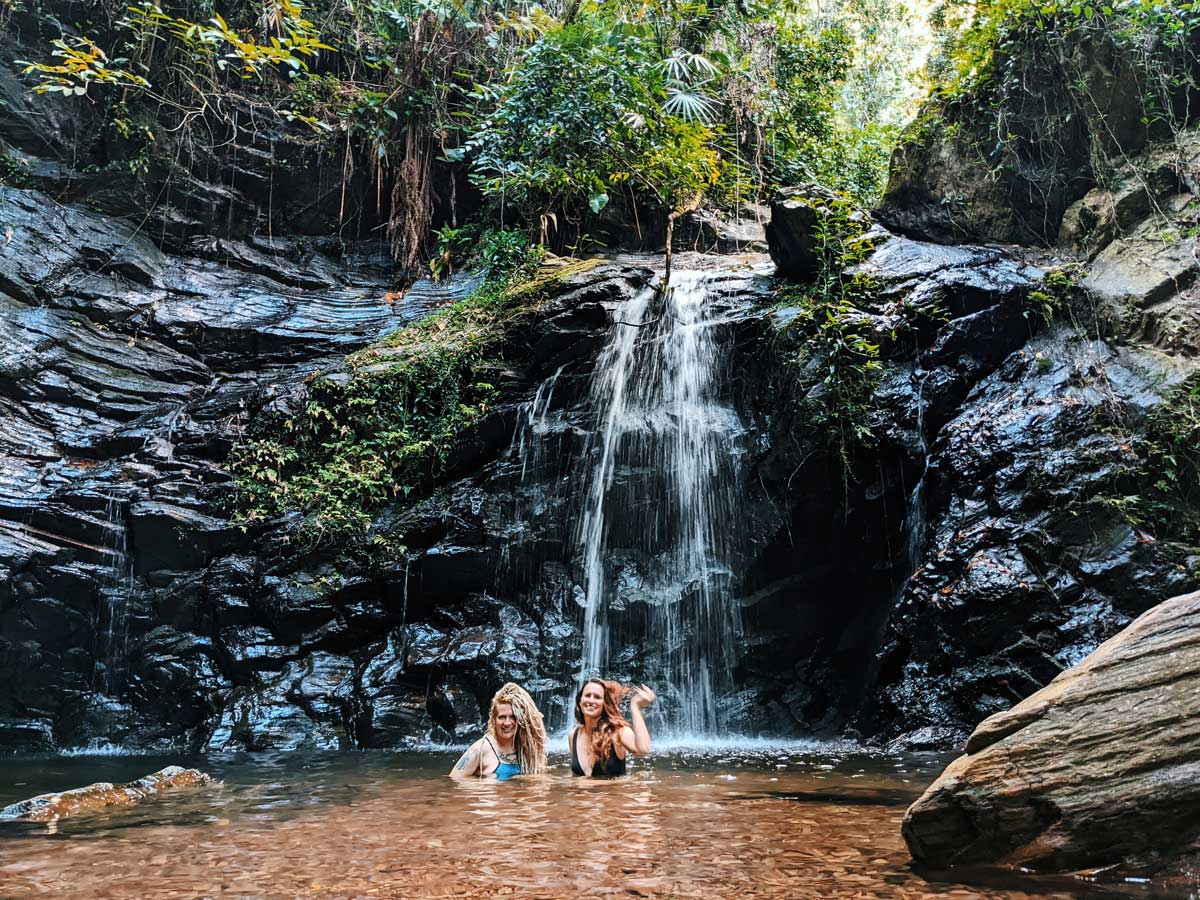 Moto Adventure in Belize waterfall