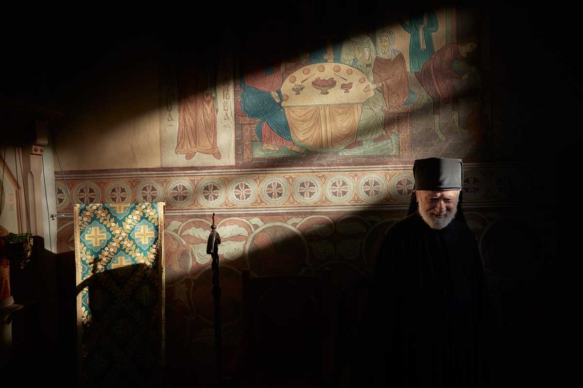 Two Wheels in Ukraine monastery