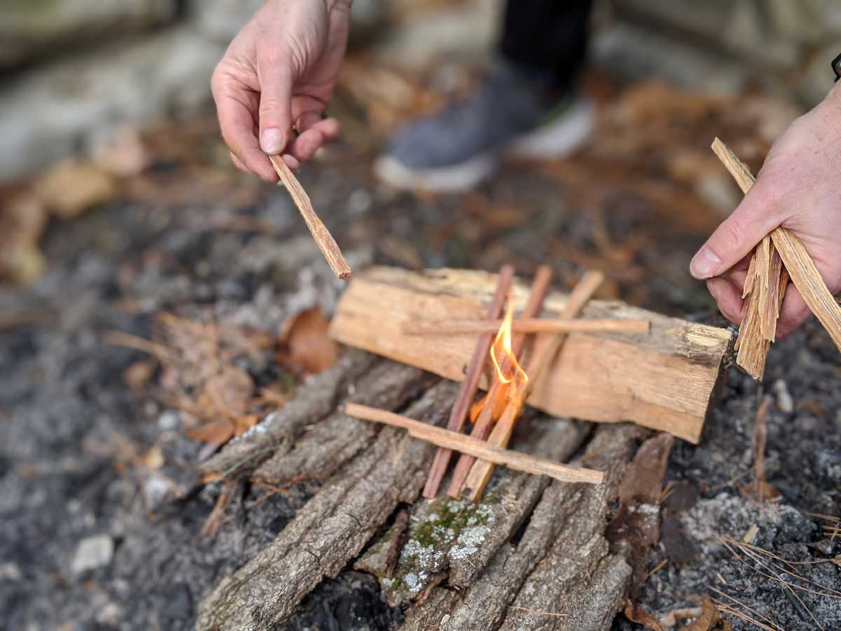 Fire crafting step3 fire lay