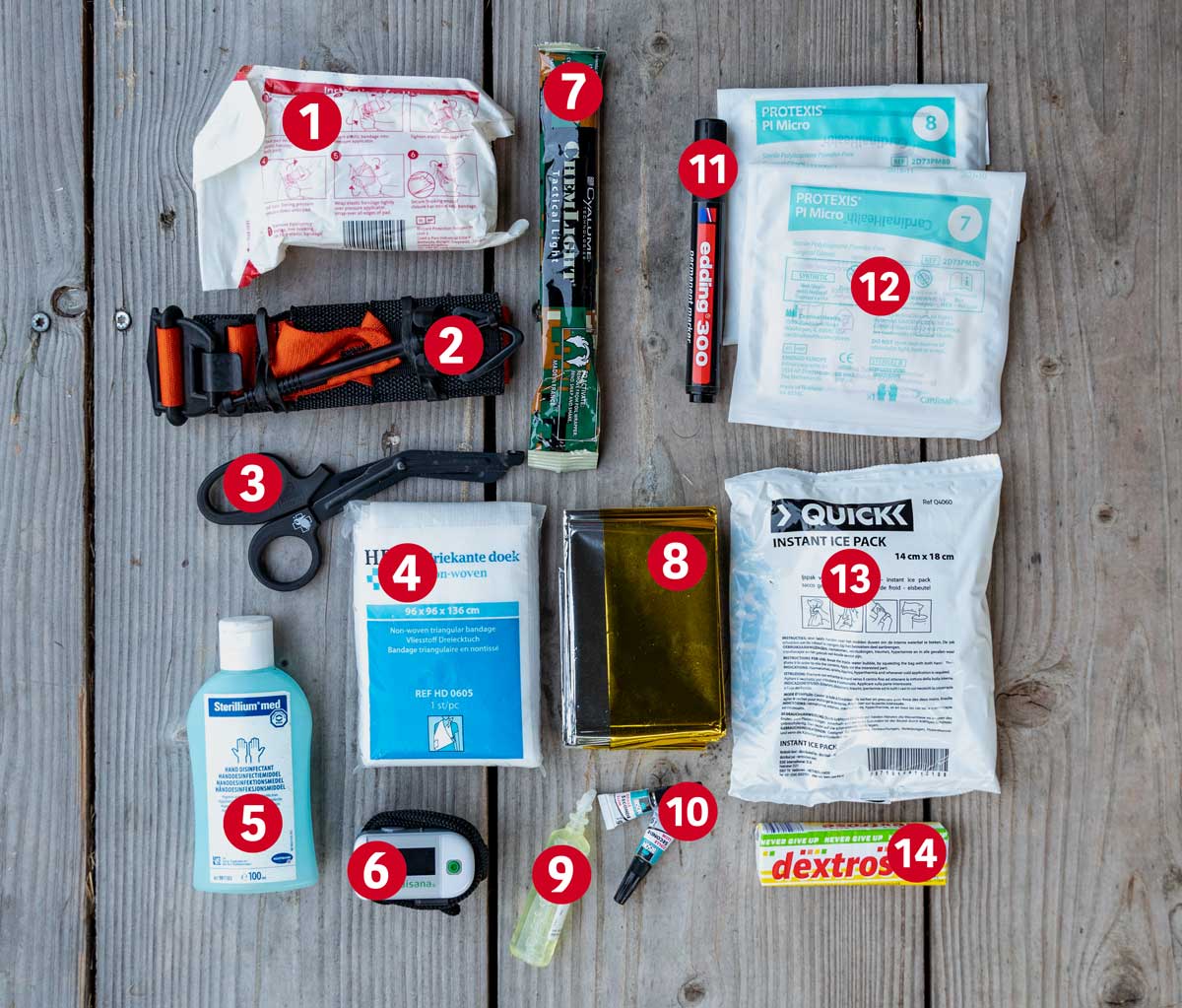 Motorcycling First Aid Kit red bag