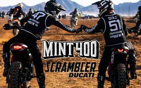 Scrambler Ducati Desert Sled Dominates Mint 400 Hooligans