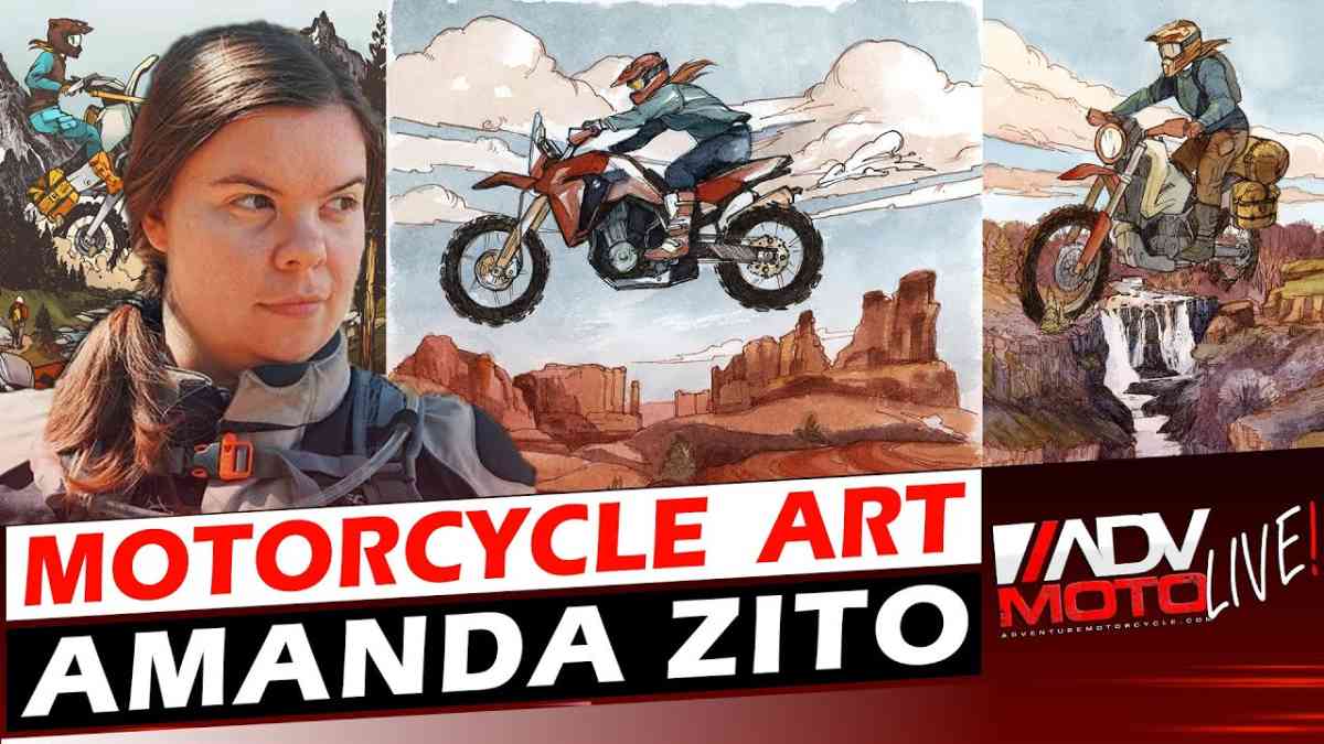 How to Draw a Motorcycle and Live Motorcycle Art with Amanda Zito | ADVMoto Live! #5